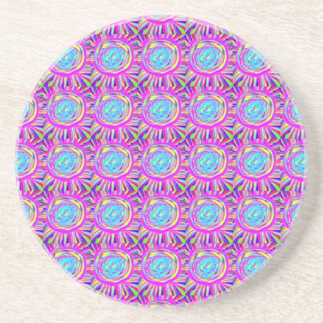 Porta-copos Hippie Retro relaxa arte abstrata (Frente)