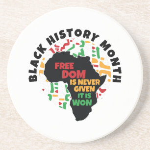 Porta-copos História Negra Mês Liberdade nunca é dada, é