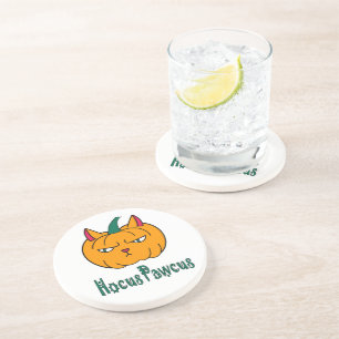 Porta-copos Hocus pawcus Halloween abóbora gato ruivo mágica