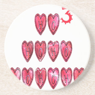 Porta-copos Hohoho! Papais noeis legal corações texto de Natal