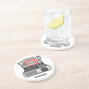 Porta-copos Hora do Filme de Nome Personalizado