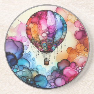 Porta-copos Hot Air Balloon Alcohol Ink