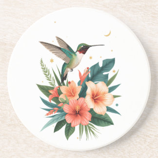 Porta-copos Hummingbird Bloom Sandstone Coaster
