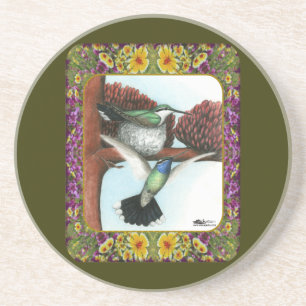 Porta-copos Hummingbird e Flores #3