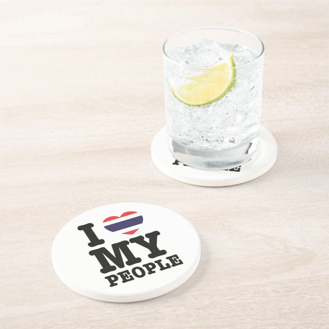 Porta-copos I Heart (Love) My Thai Pessoas (Lateral)