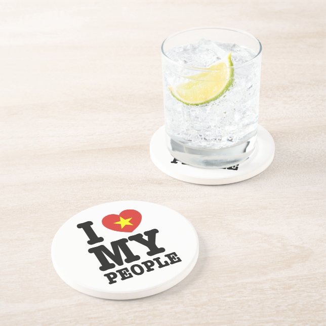 Porta-copos I Heart (Love) My Viet Pessoas (Lateral)