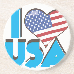Porta-copos I Love USA Retro 80s