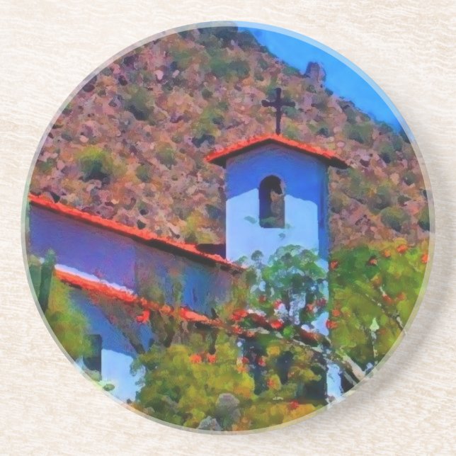 Porta-copos Igreja no deserto  (Frente)