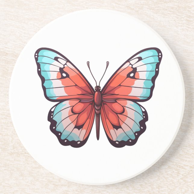 Porta-copos Ilustração da borboleta de desenho animado (Frente)