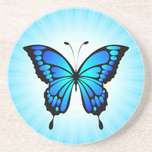 Porta-copos Ilustração de Inseto Azul Borboleta-20284