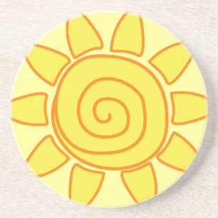 Porta-copos Ilustração de Sol Desenhado à Mão Fofa para Crianç