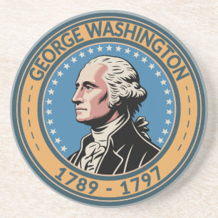 Porta-copos Ilustração do Presidente dos EUA George Washington