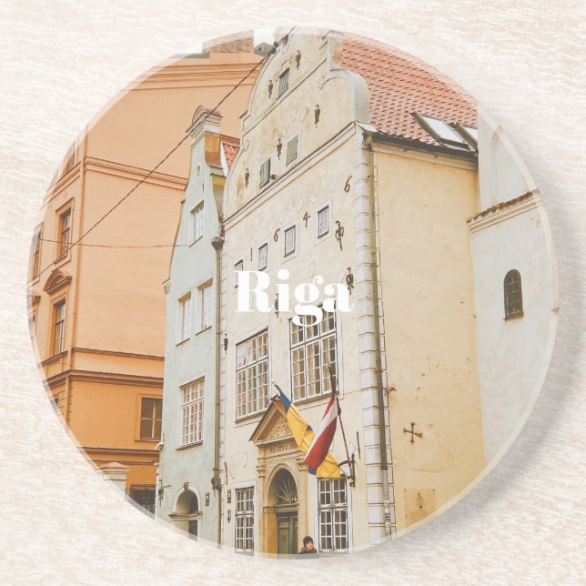 Porta-copos Ímã de Foto Flexível da Cidade de Riga (Frente)