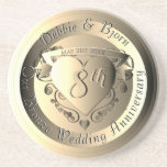 Porta-copos Imagem do Medalhão de Bronze do 8º aniversário do<br><div class="desc">Todo casal merece um metal para seu aniversário e com o meu emblema cardíaco amolecendo esta design dando um toque do romântico,  não é um belo presente de aniversário?</div>