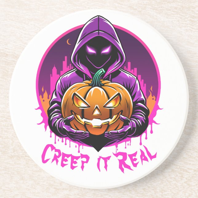 Porta-copos Imaginem o Halloween Real, Horror (Frente)