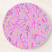 impressão de 80s Vintage em rosa