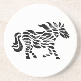 Porta copos Impressão de Bloco de Madeira abstrato