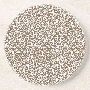 Porta-copos Impressão de leopardo marrom