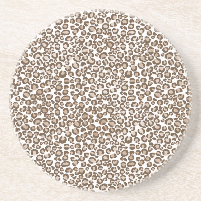 Porta-copos Impressão de leopardo marrom (Frente)