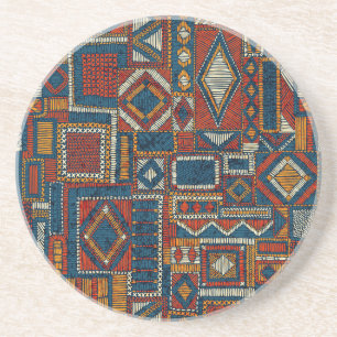 Porta-copos Impressão de Vintage bordado de estilo de patch