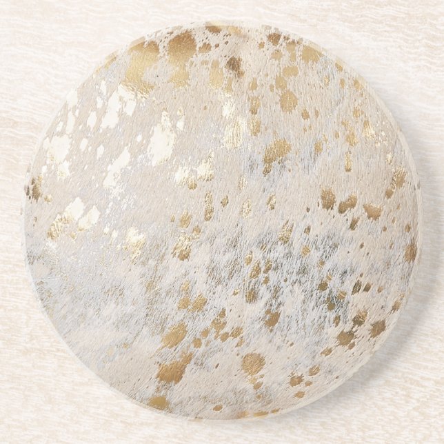 Porta-copos Impressão Metálico Dourado (Frente)