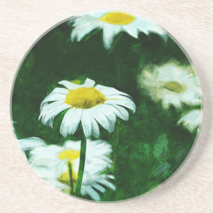 Porta-copos Impressionismo do Abstrato da Daisie Branco Oxeye