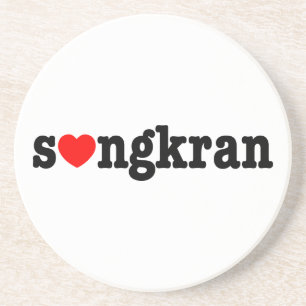 Porta-copos ❤ ingkran ~ Heart (Love) Songkran
