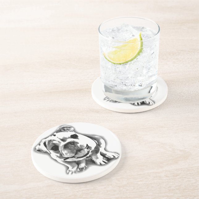 Porta copos inglesa do filhote de cachorro do (Lateral)