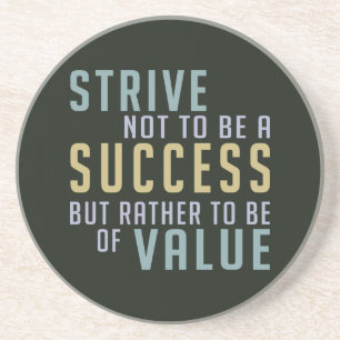Porta copos inspirador do sucesso & do valor