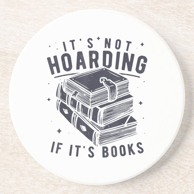 Porta-copos It's Not Hoarding If It's Books Book Lover Readers (Frente)