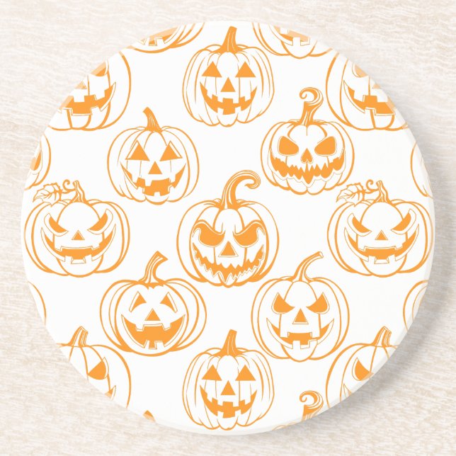 Porta-copos Jack-o-lanterns Pattern.Orange (Frente)