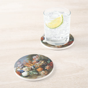 Porta-copos Jakob Bogdani Tulips Peonies e outras Flores