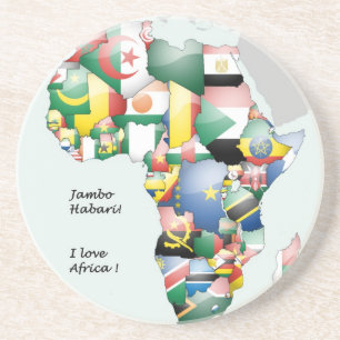 Porta-copos Jambo Habari África ! Eu Amo África