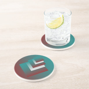 Porta-copos Janelas em branco teal burgundy