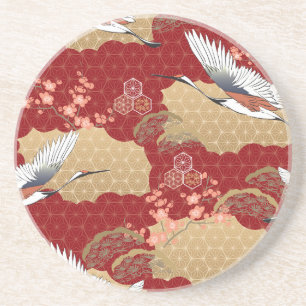 Porta-copos Japonês Kimono Cherry Blossoms