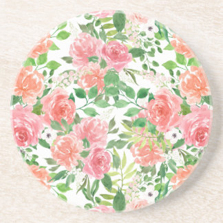 Porta-copos jardim rosa