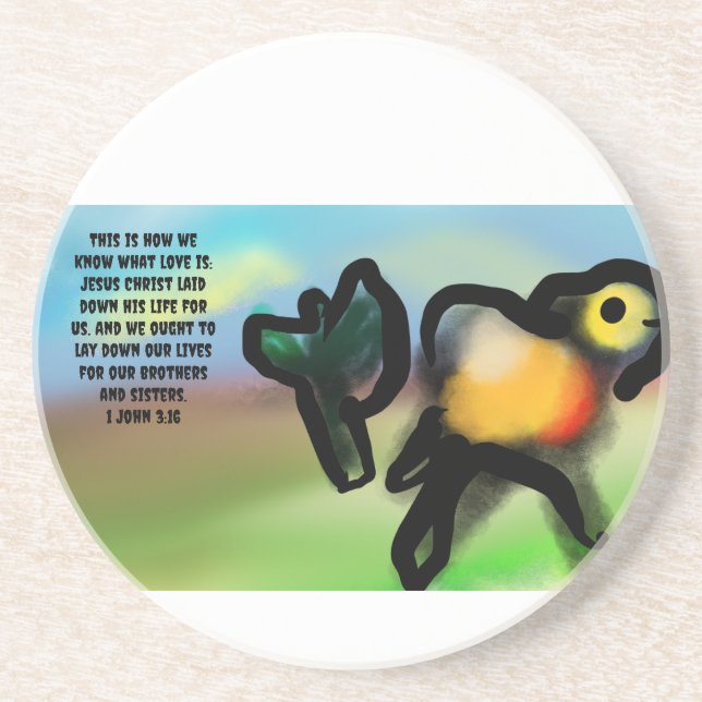 Porta-copos Jesus aqui nos  (Frente)