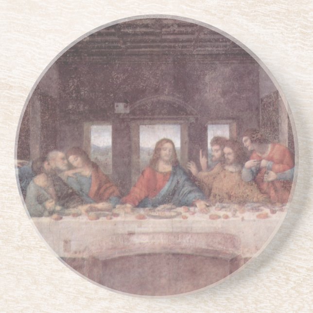 Porta-copos Jesus no último jantar, Leonardo da Vinci (Frente)