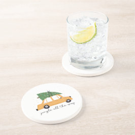 Porta-copos Jingle All Way Car and Christmas Tree Holiday