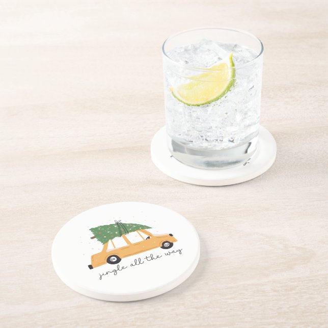 Porta-copos Jingle All Way Car and Christmas Tree Holiday (Lateral)