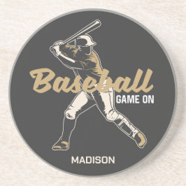 Porta-copos Jogador de Baseball de Nome e Cores Personalizado