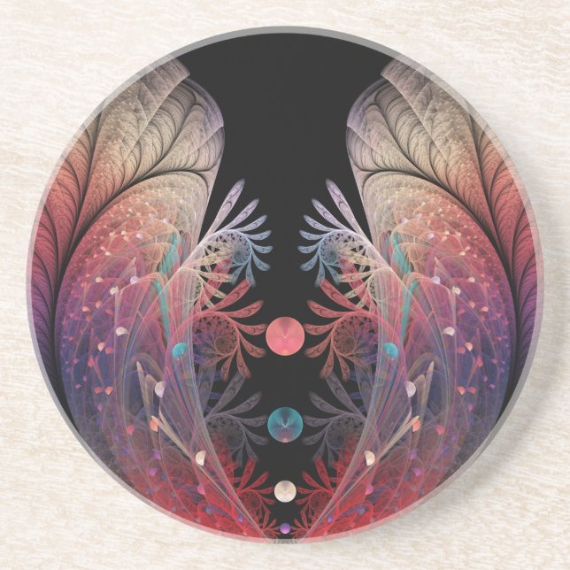 Porta-copos Jonglage Abstrato Modern Fantasy Fractal Art (Frente)