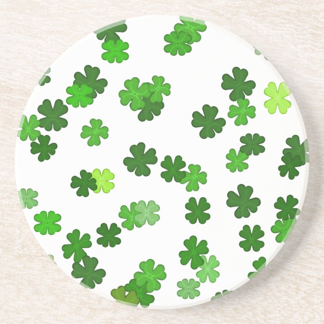 Porta-copos Kelly verde “Shamrocks Caindo” (Frente)