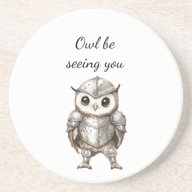 Porta-copos Knight Owl in Shining Armor (Frente)