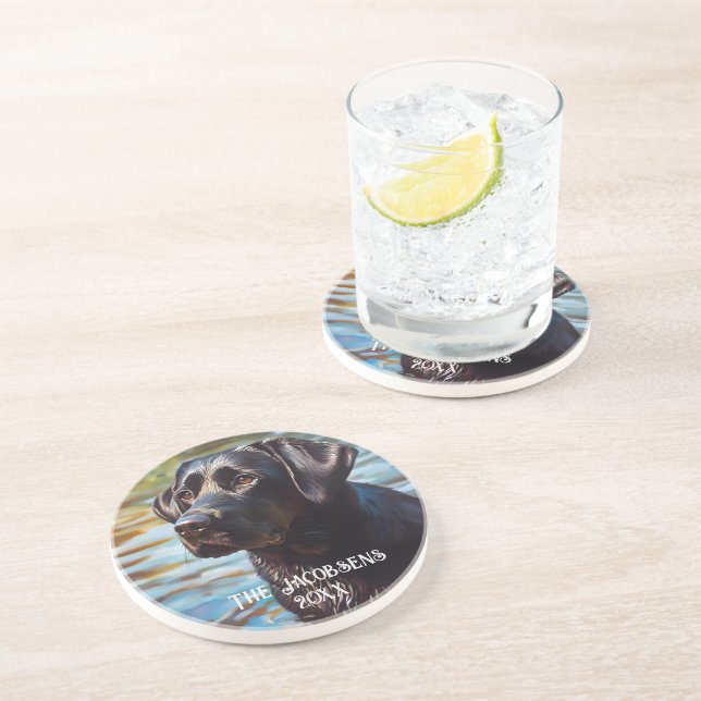 Porta-copos Laboratório Preto Em Água (Lateral)