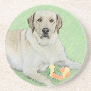 Porta-copos Labrador Amarelo - Impressão de Retriever e Têni