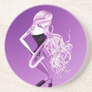 Porta-copos Lady Saxophonist Musician