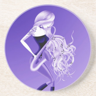 Porta-copos Lady Saxophonist Musician