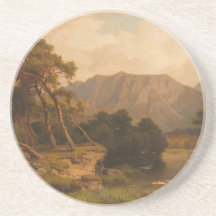 Lago Mountain com Herons - Heinrich Funk