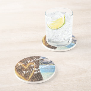 Porta-copos Lago Tahoe Blue Water Tree Heart Love